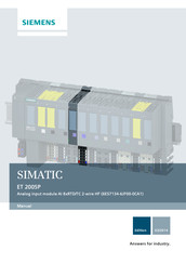 Siemens SIMATIC ET 200SP Manual