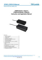 TDK-Lambda DTM70CN480 Instruction Manual