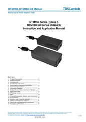 TDK-Lambda DTM160 Series Instruction Manual