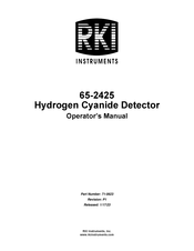 RKI Instruments 65-2425 Operator's Manual