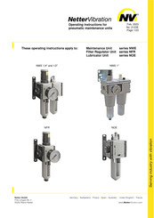NetterVibration NWE Series Operating Instructions Manual