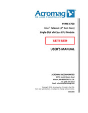 Acromag XVME-6700 User Manual