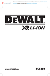 DeWalt DCS389 Original Instructions Manual