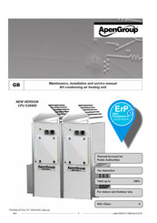 ApenGroup AERMAX AH160-R Installation Maintenance And Service Manual