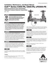 Watts LFC500-FS Series Installation Maintenance Repair Manual