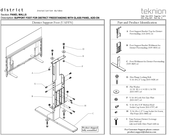 Teknion district SUPPORT FOOT FOR DISTRICT FREESTANDING WITH GLASS PANEL ADD-ON Installation Manual