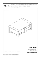 Next MALVERN CLASSIC CREAM 694245 Assembly Instructions Manual