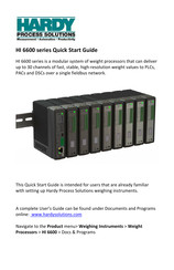 Hardy Process Solutions HI 6600 Series Quick Start Manual
