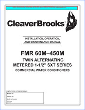 CleaverBrooks FMR 60M Installation, Operation And Maintenance Manual