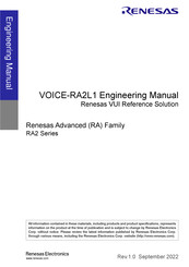 Renesas VOICE-RA2L1 Engineering Manual