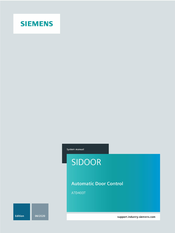Siemens SIDOOR ATD400T System Manual