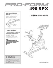 Pro-Form 490 SPX User Manual
