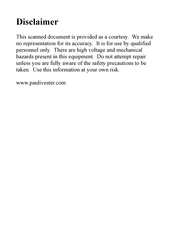 Bell&Howell 614CBRM Service Instructions Manual