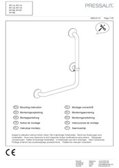 Pressalit PLUS RT115 Mounting Instruction