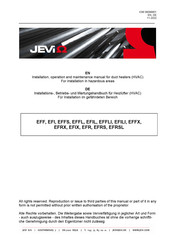 Jevi EFRX Installation, Operation And Maintenance Manual