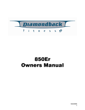 Diamondback 850Er Owner's Manual
