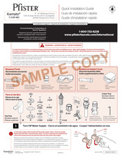 Spectrum Brands Pfister Kamato F-049-MD Quick Installation Manual