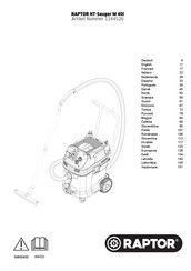 Raptor 1244526 Manual