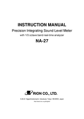 Rion NA-27 Instruction Manual