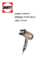 BaByliss BELISS PO230E Manual