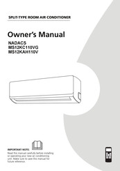 NADACS MS12KAH110V Owner's Manual