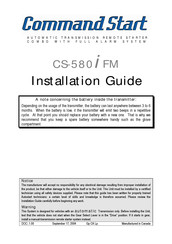 Command Start CS-580i FM Installation Manual