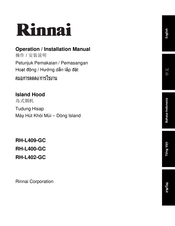 Rinnai RH-L402-GC Operation & Installation Manual