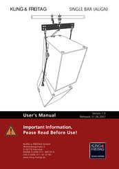 KLING & FREITAG Single Bar User Manual