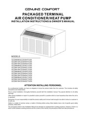 GENUINE COMFORT GCDM09KAC2035CTUD5 Installation Instructions & Owner's Manual