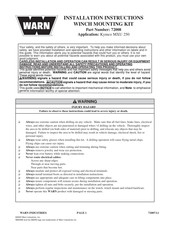 Warn 72008 Installation Instructions Manual