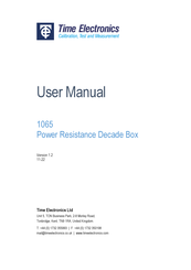 Time Electronics 1065 User Manual