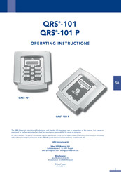 QRS QRS-101 P Operating Instructions Manual
