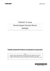 Toshiba TOSVERT VF Series Instruction Manual