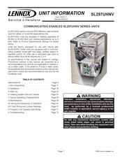 Lennox SL297UH080NV48C Unit Information