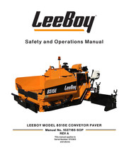 LeeBoy 8515E Safety And Operation Instructions