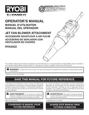 Ryobi EXPAND-IT RYAXA22 Operator's Manual