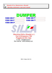 SILLA Dumper 1000 SN F Operating, Maintenance, Spare Parts Manual