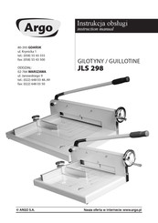 Argo JLS-298A3 Instruction Manual