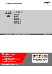 EWM MT401G X Series Operating Instructions Manual