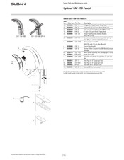 Sloan Optima EAF-150 Repair Parts And Maintenance Manual