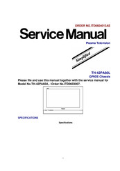 Panasonic TH-42PA60L Service Manual