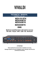 Vivaldi MZ6120 BTK Technical Manual