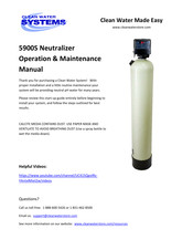 Clean Water Systems 5900S Operation & Maintenance Manual