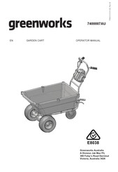 GreenWorks 7400007AU Operator's Manual