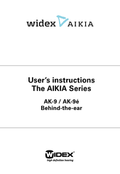 Widex AIKIA Series User Instructions