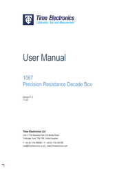 Time Electronics 1067 User Manual