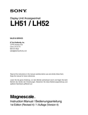 Sony Magnescale LH51 Instruction Manual