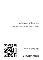 Kleenmaid cooking Instructions For Use And Warranty Details