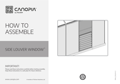 Palram CANOPIA SIDE LOUVER WINDOW How To Assemble