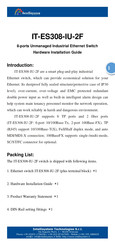 Intellisystem IT-ES308-IU-2F Hardware Installation Manual